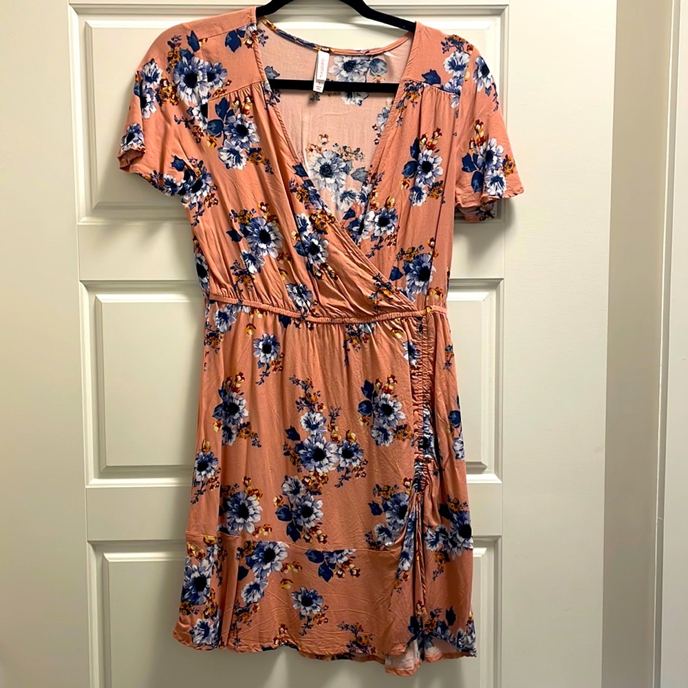 Pink Floral Sundress with Slit